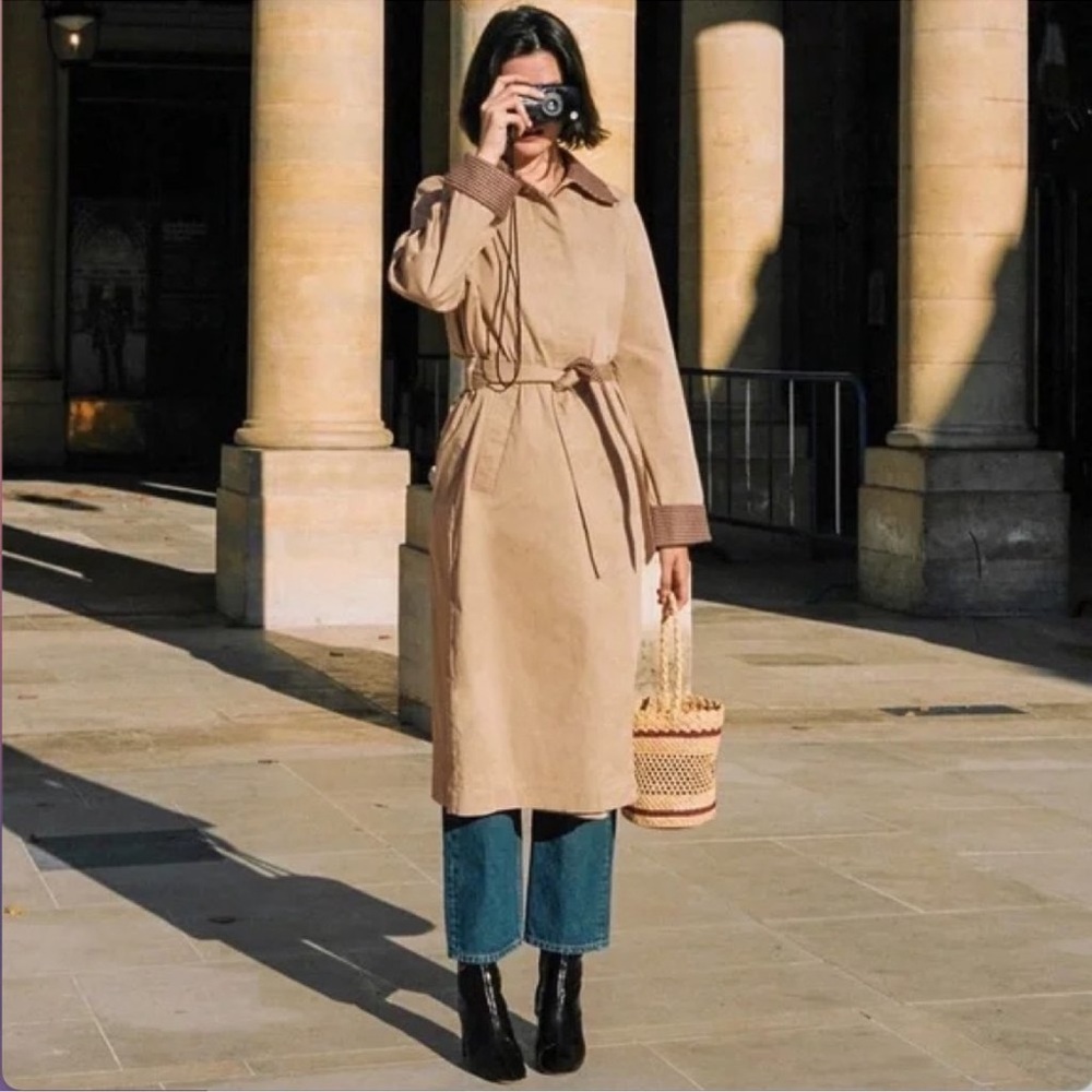 Rouje Henry Houndstooth Trench Coat
